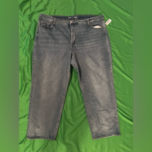 NWT Old Navy O.G Loose Relaxed Fit Medium Blue High Rise Jeans size 24 - Picture 2 of 8